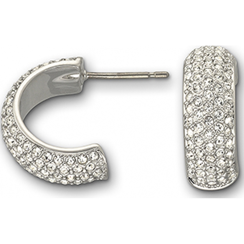 Swarovski Ladies Palace Silver Clear Crystal Pave Earrings