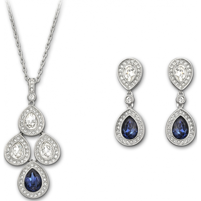 Swarovski Ladies Sensation Silver Necklace And Earrings Set