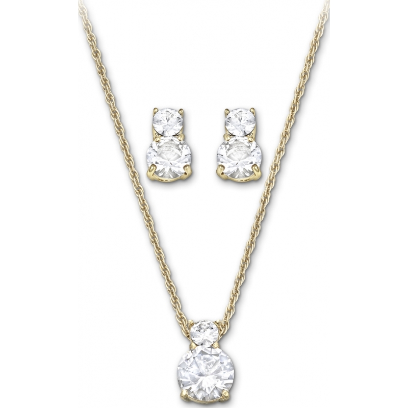 Swarovski Ladies Brilliance Gold Necklace And Earrings Set