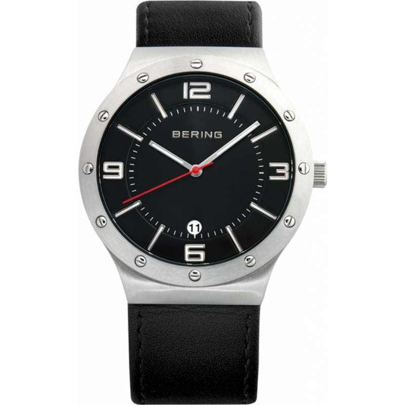 Bering Time Mens Classic Black Mesh Watch