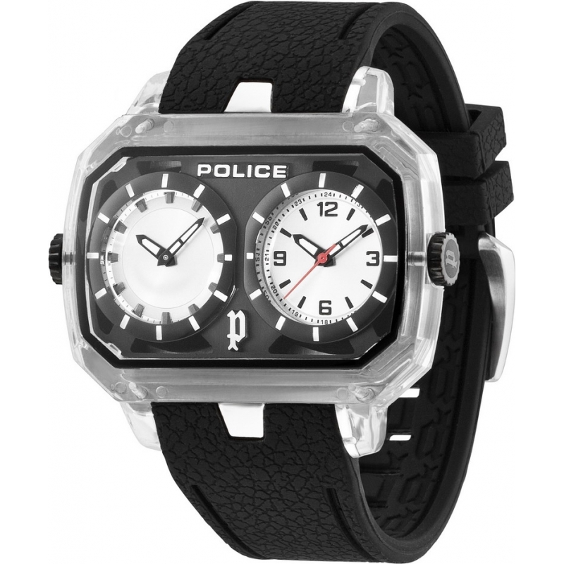 Police Mens Hydra Black Silver Watch