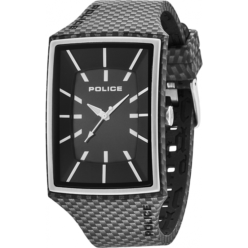 Police Mens Vantage X Black Silicone Strap Watch