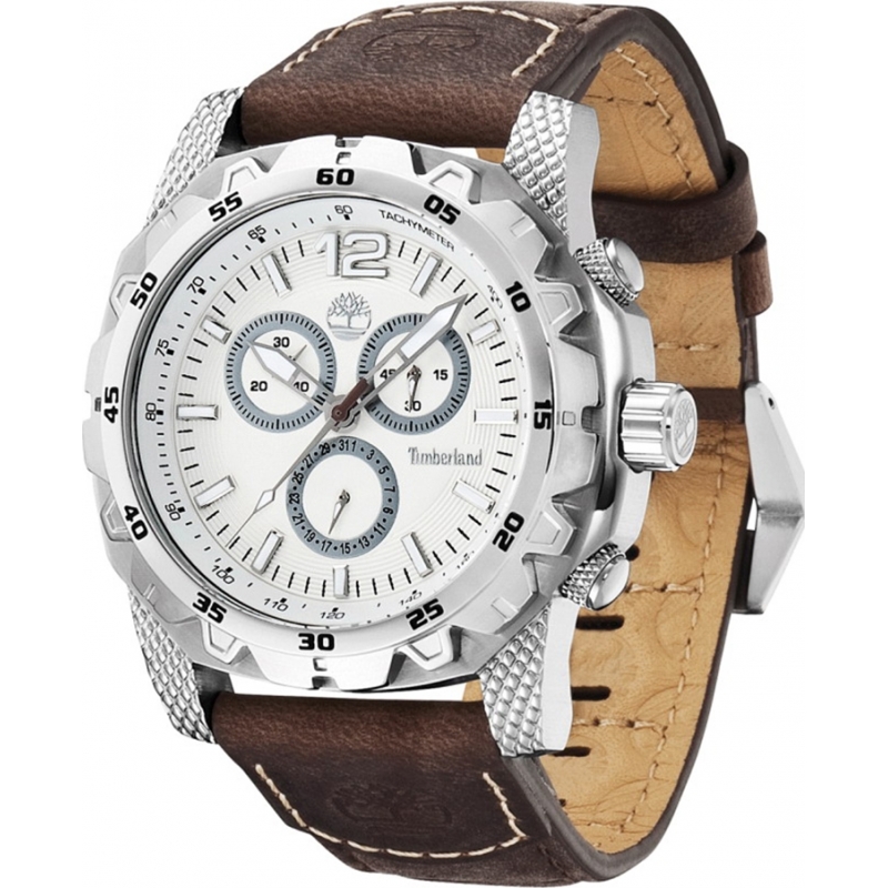 Timberland Mens Front Country Chronograph Brown Watch