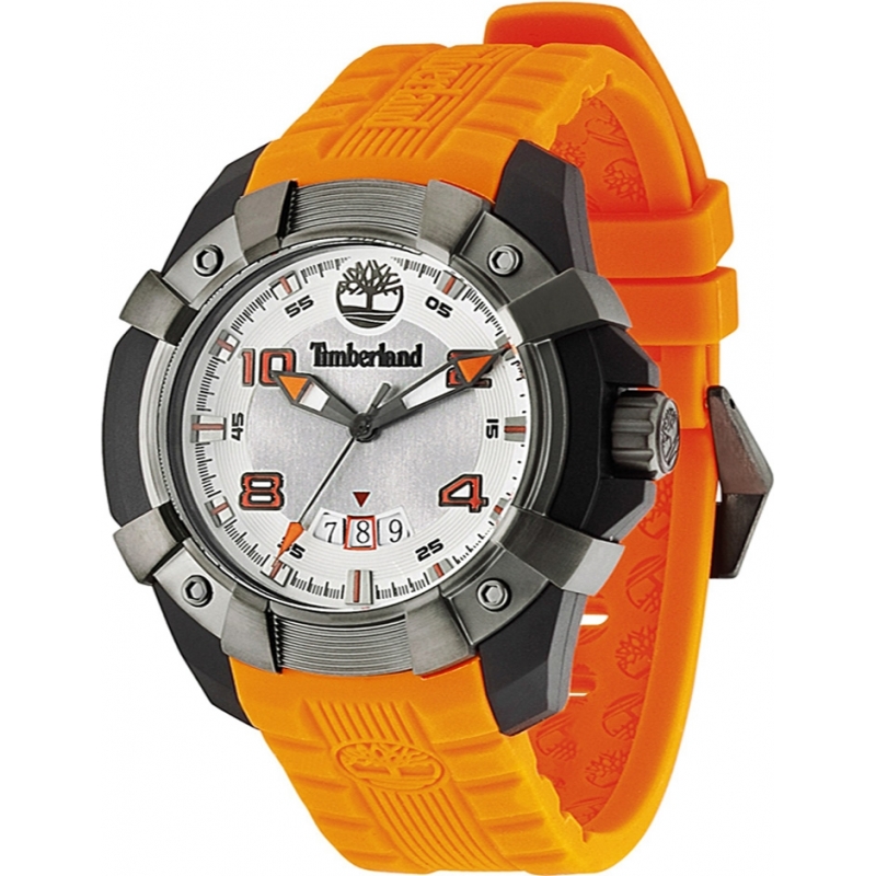 Timberland Mens Chocorua Orange Silicon Watch