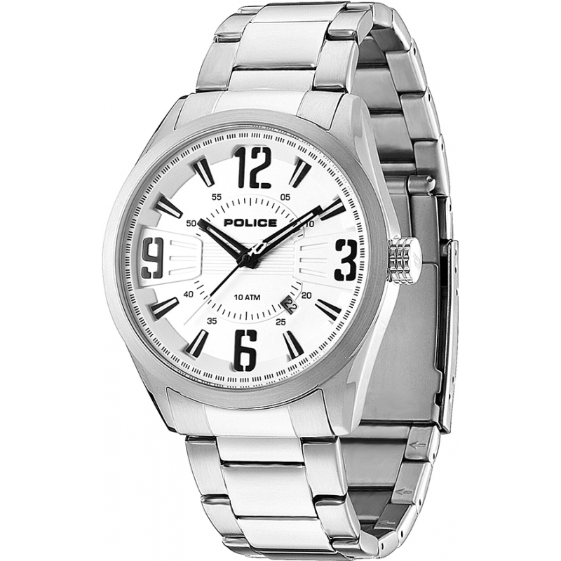 Police Mens Memphis Silver Steel Bracelet Watch