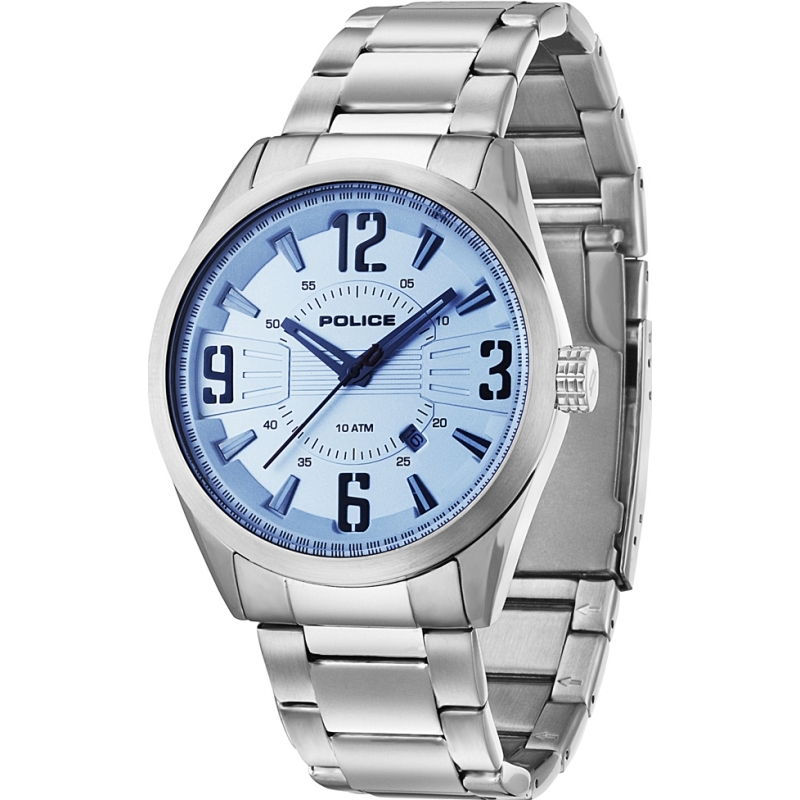 Police Mens Memphis Silver Steel Bracelet Watch