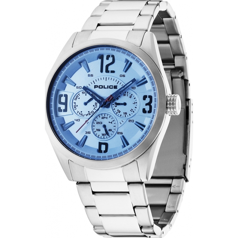 Police Mens Atlanta Silver Steel Bracelet Watch