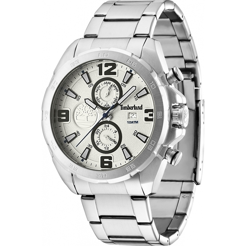 Timberland Mens Swains Silver Steel Watch