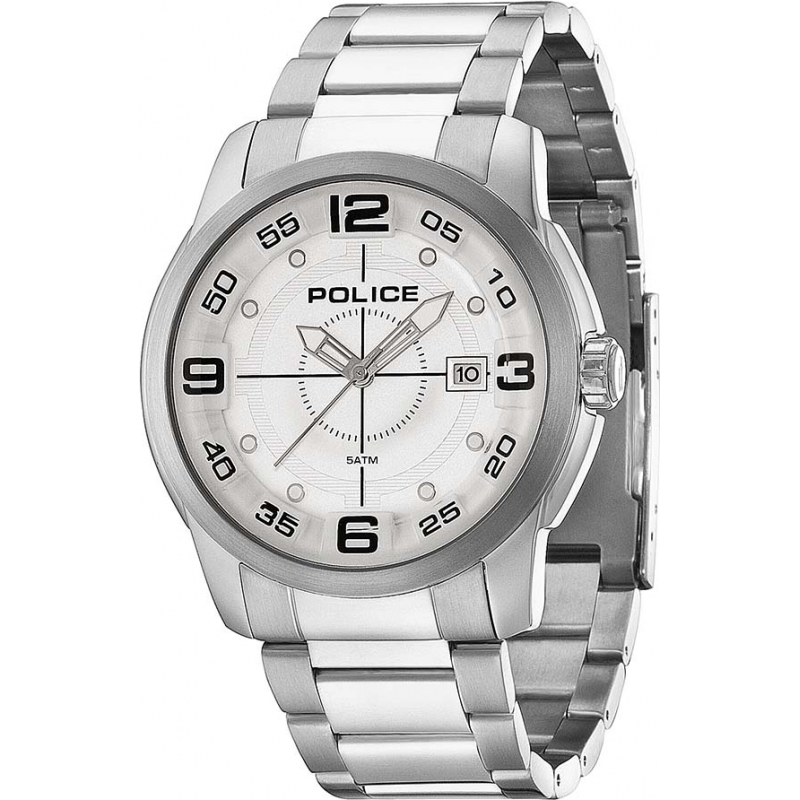 Police Mens Sniper Silver Watch