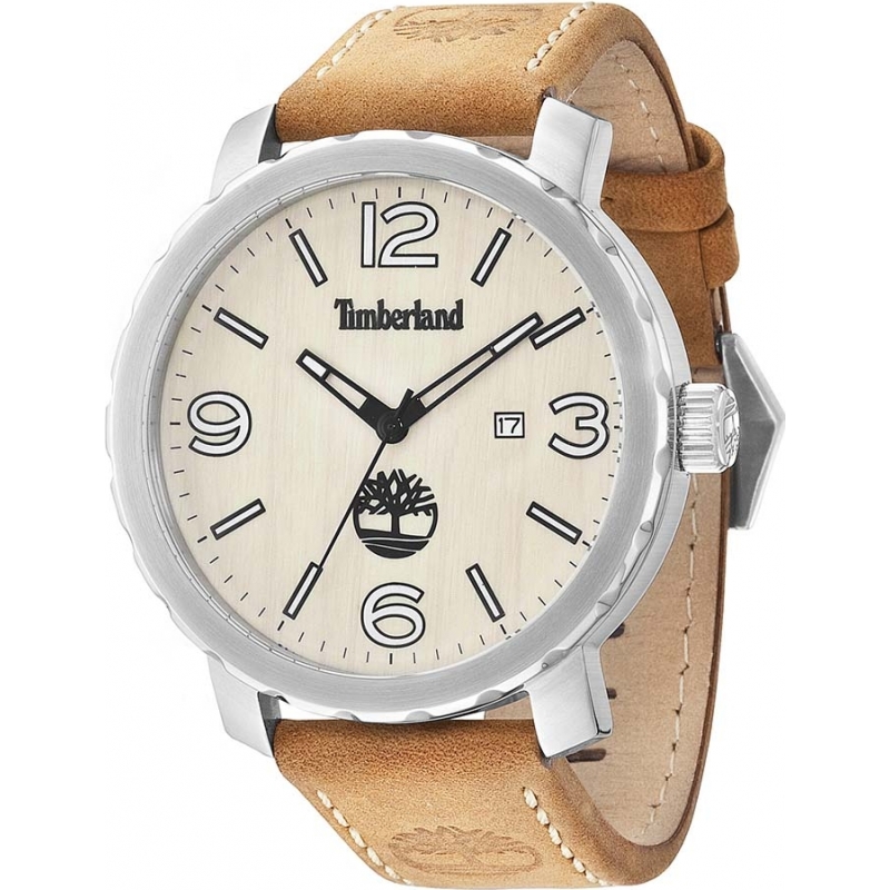 Timberland Mens Pinkerton Tan Leather Strap Watch