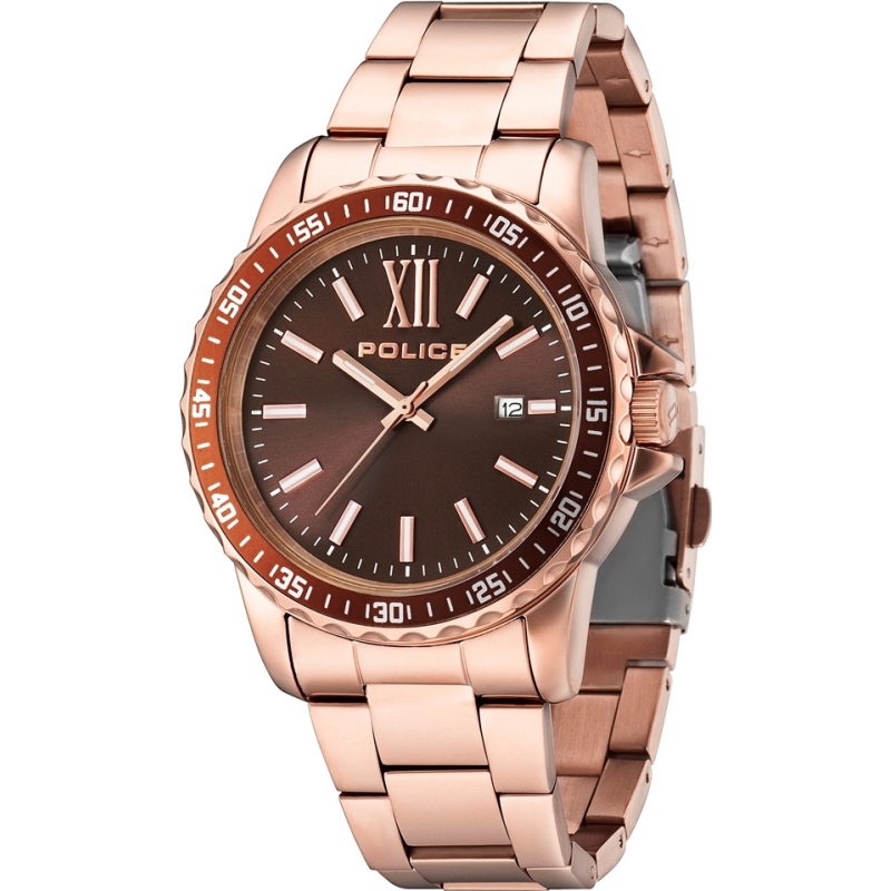 Police Las Vegas Rose Gold Steel Bracelet Watch