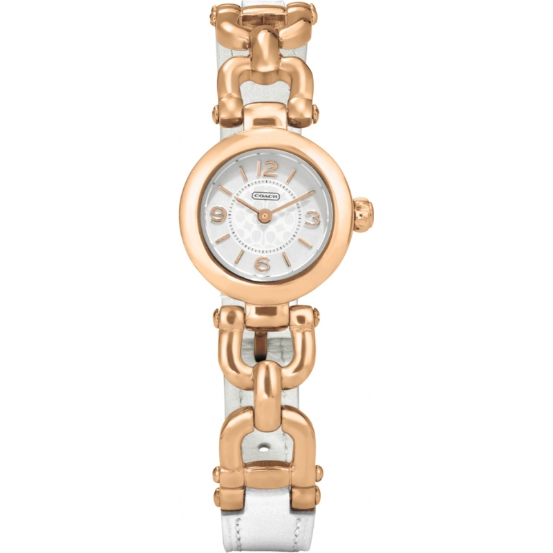 Coach Ladies Waverley Rose Gold Plated Combi Bracelet Watch