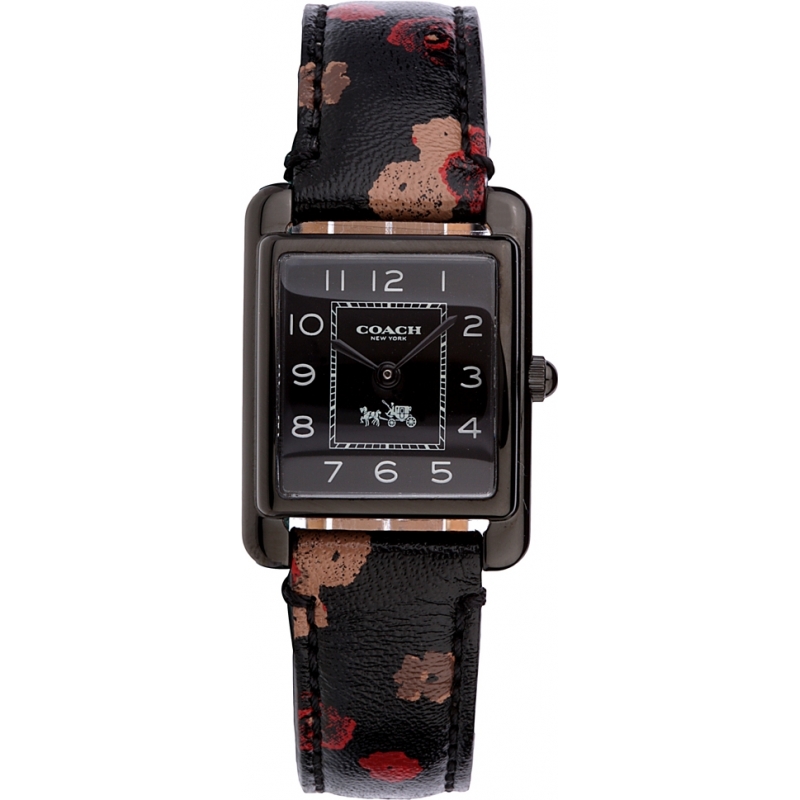 Coach Ladies Page Two Tone Leather Strap Watch