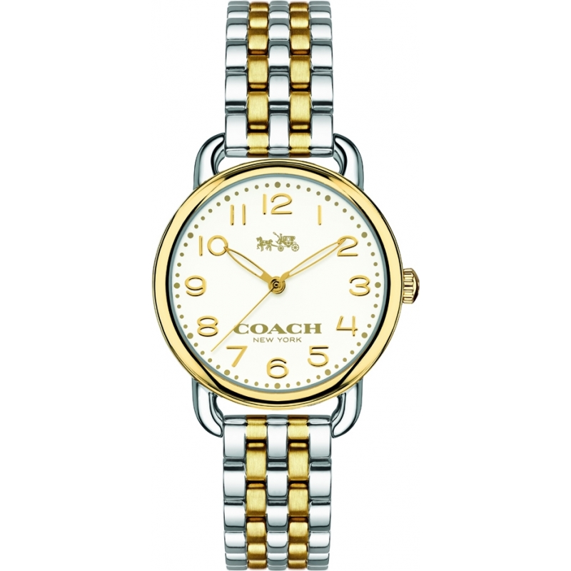 Coach Ladies Delancey Two Tone Steel Bracelet Watch