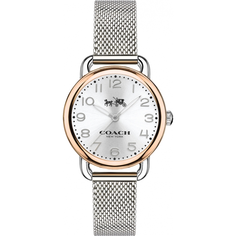 Coach Ladies Delancey Silver Steel Bracelet Watch