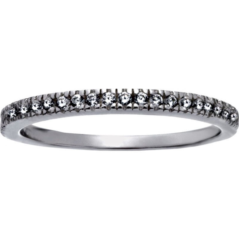 FROST by NOA Ladies Size N Silver Ring With Cubic Zirconia