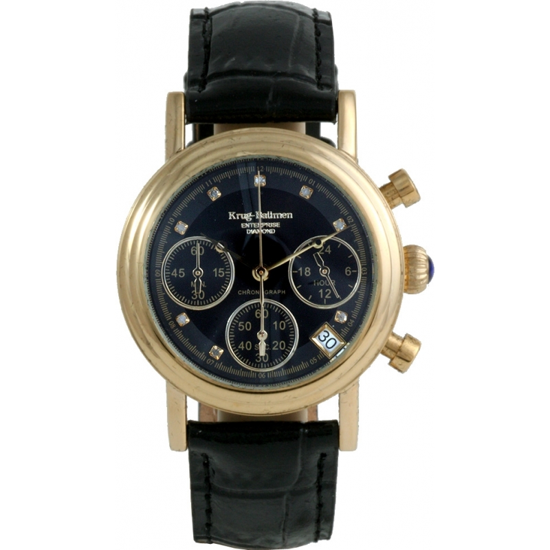 Krug Baumen Enterprise Diamond Black-Gold Dial