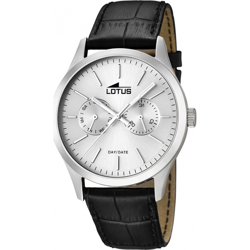 Lotus Mens White Black Multifunction Watch