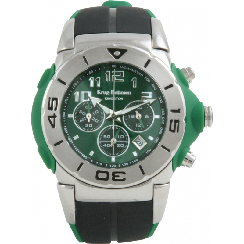 Krug Baumen Kingston Mens Green Chronograph Watch