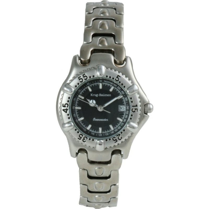 Krug Baumen Ladies Oceanmaster Black Dial Watch