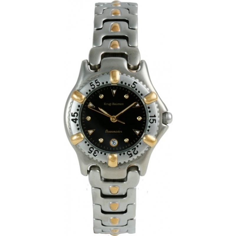 Krug Baumen Ladies Oceanmaster Two Tone Black Dial
