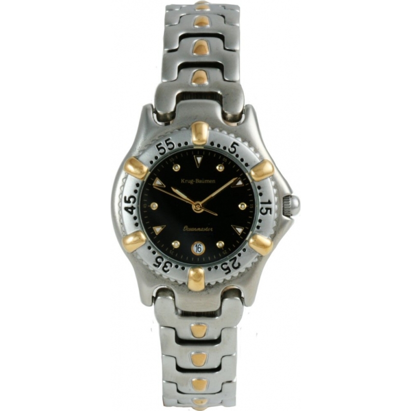 Krug Baumen Ladies Oceanmaster Two Tone Black Dial