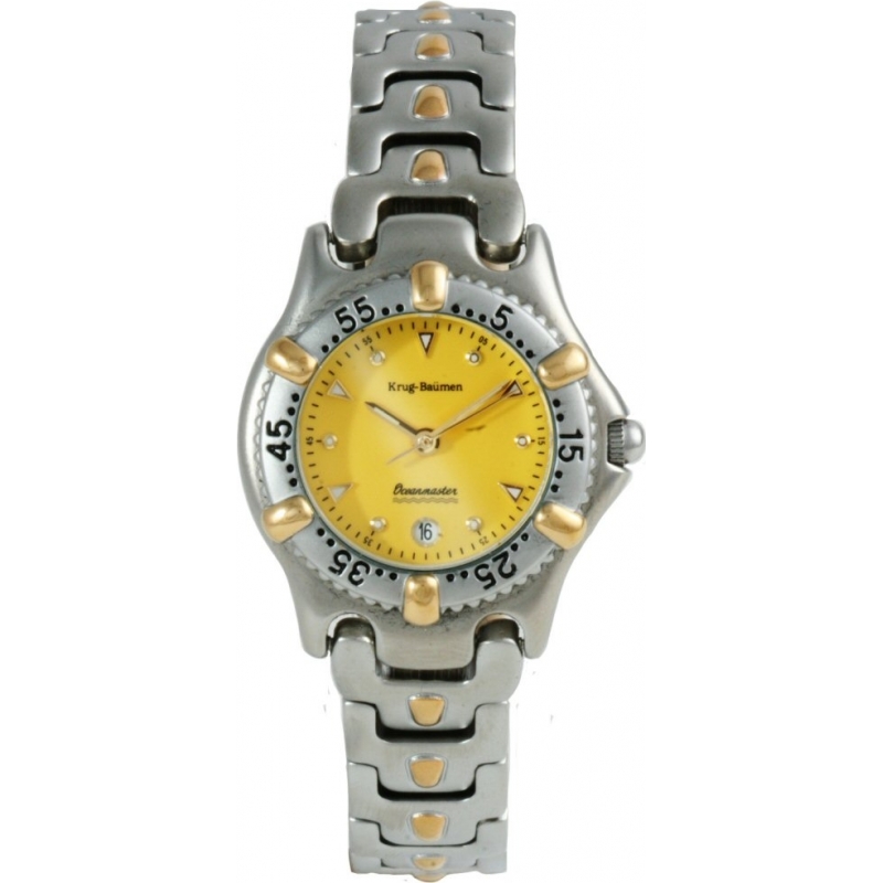 Krug Baumen Ladies Oceanmaster Two Tone Yellow Dial