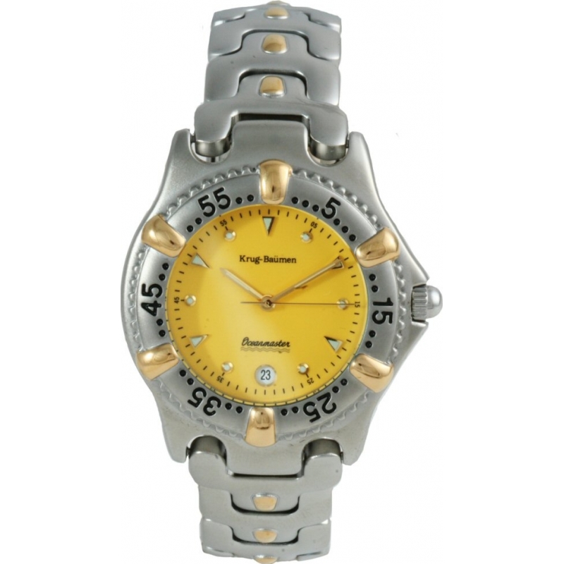 Krug Baumen Gents Oceanmaster Two Tone Yellow Dial