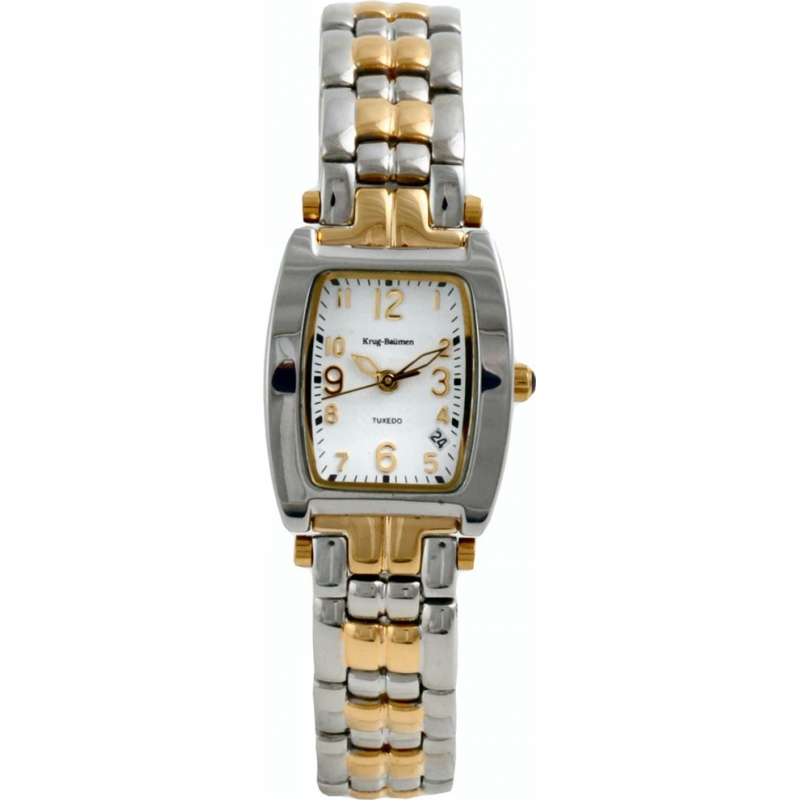 Krug Baumen Ladies Tuxedo Silver Gold Watch