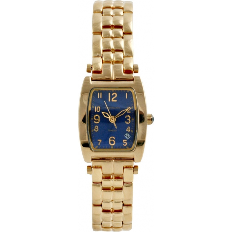 Krug Baumen Ladies Tuxedo Blue Gold Watch