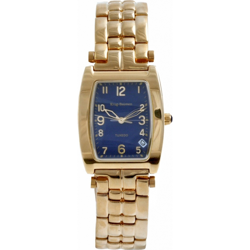 Krug Baumen Mens Tuxedo Blue Gold Watch