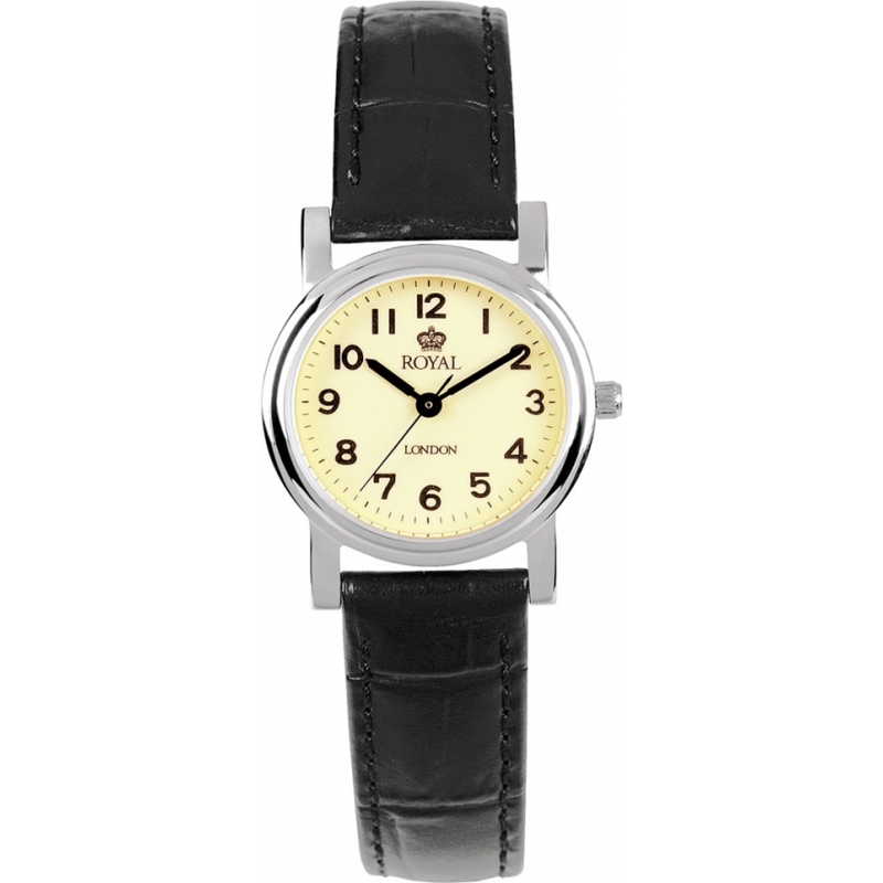 Royal London Ladies Classic Black and Cream Watch