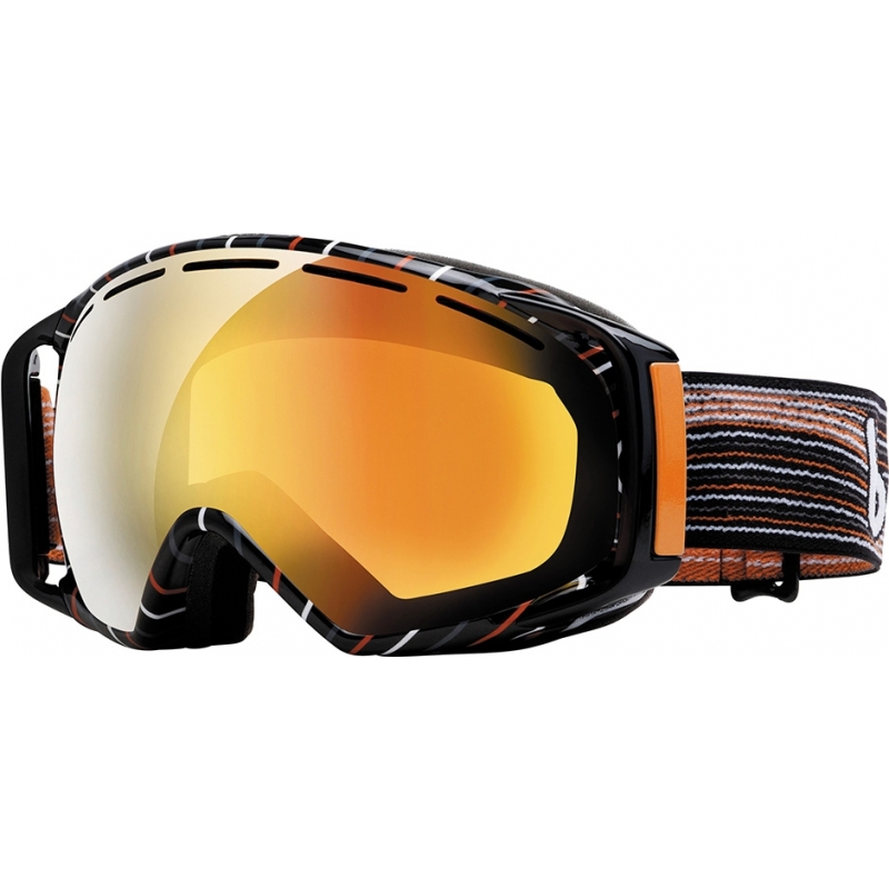 Bolle Gravity Grey and Orange Waves - Fire Orange (Size M - L) Ski Goggles