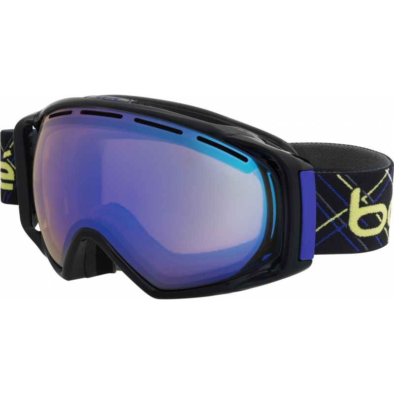 Bolle Gravity Black and Indigo Laser - Aurora Blue (Size M - L) Ski Goggles