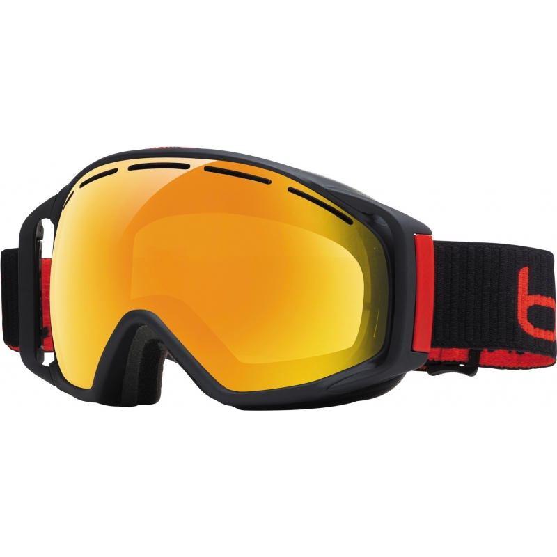 Bolle Gravity Black and Red Laser - Citrus Gold (Size M - L) Ski Goggles
