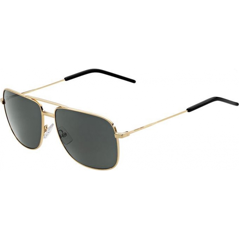 Saint Laurent Paris Mens Classic 12 000 F9 Rose Gold Grey Sunglasses