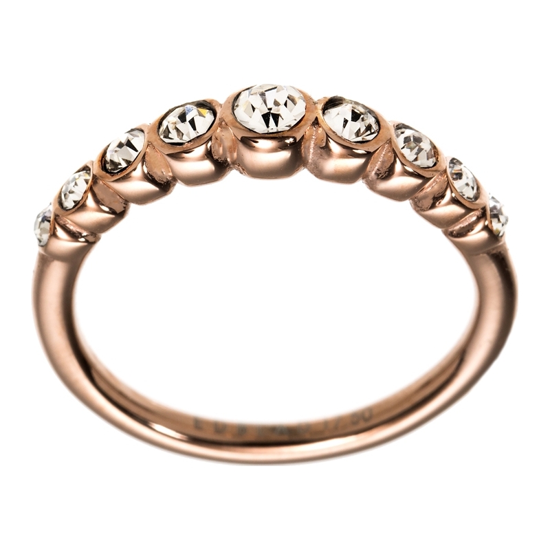 Edblad Ladies Size Q (L) Valence Rose Gold Plated Line Ring