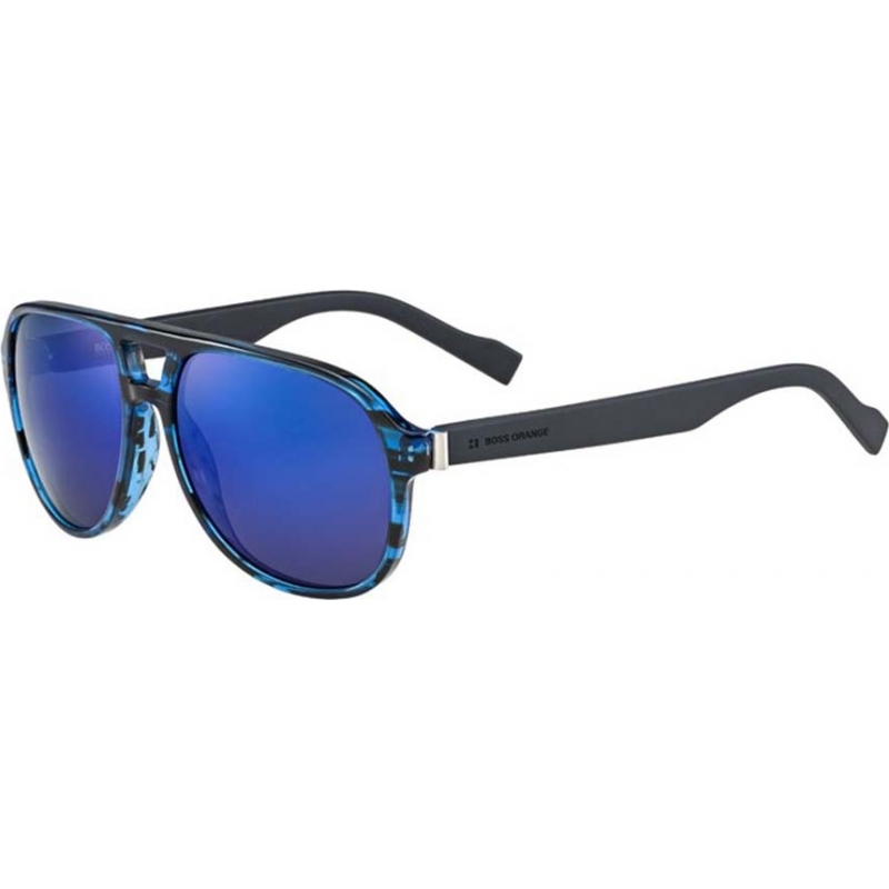 BOSS Orange Mens BO 0144-S 6SF Z0 Blue Sunglasses