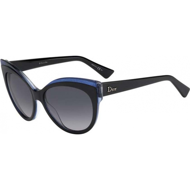 Dior Ladies Dior Glisten 1 E1X HD Black Blue Sunglasses