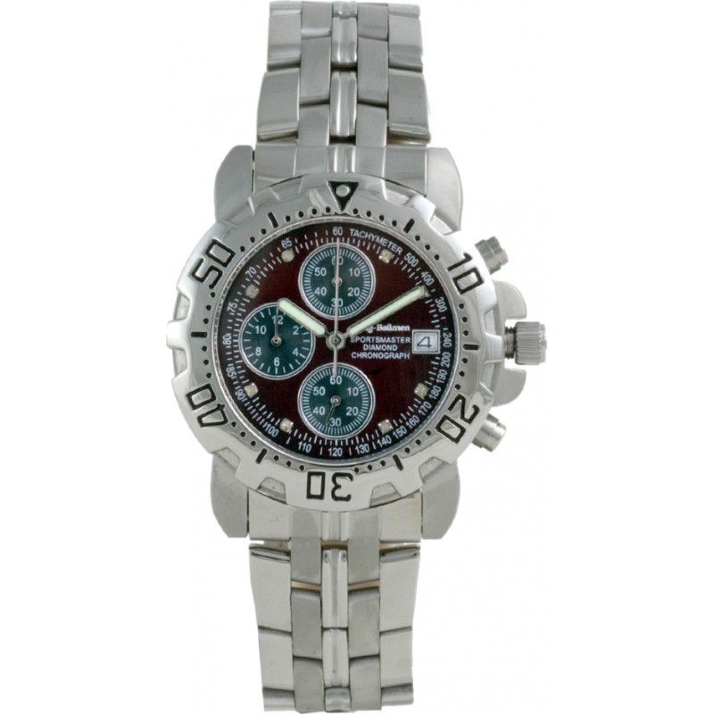 Krug Baumen Mens Sportsmaster Diamond Brown Dial