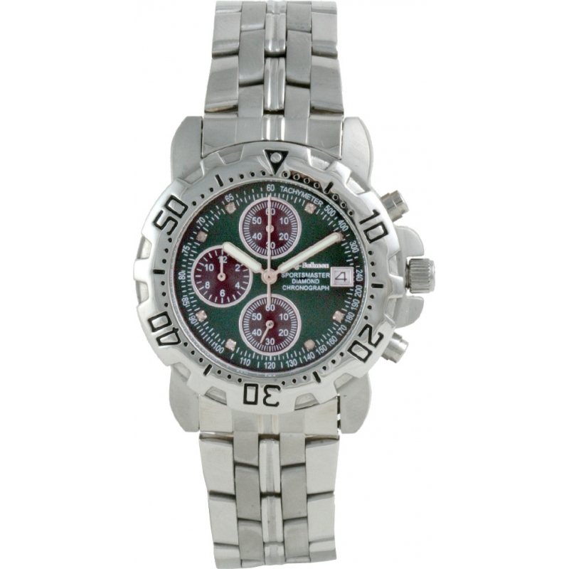 Krug Baumen Mens Sportsmaster Diamond Green Dial