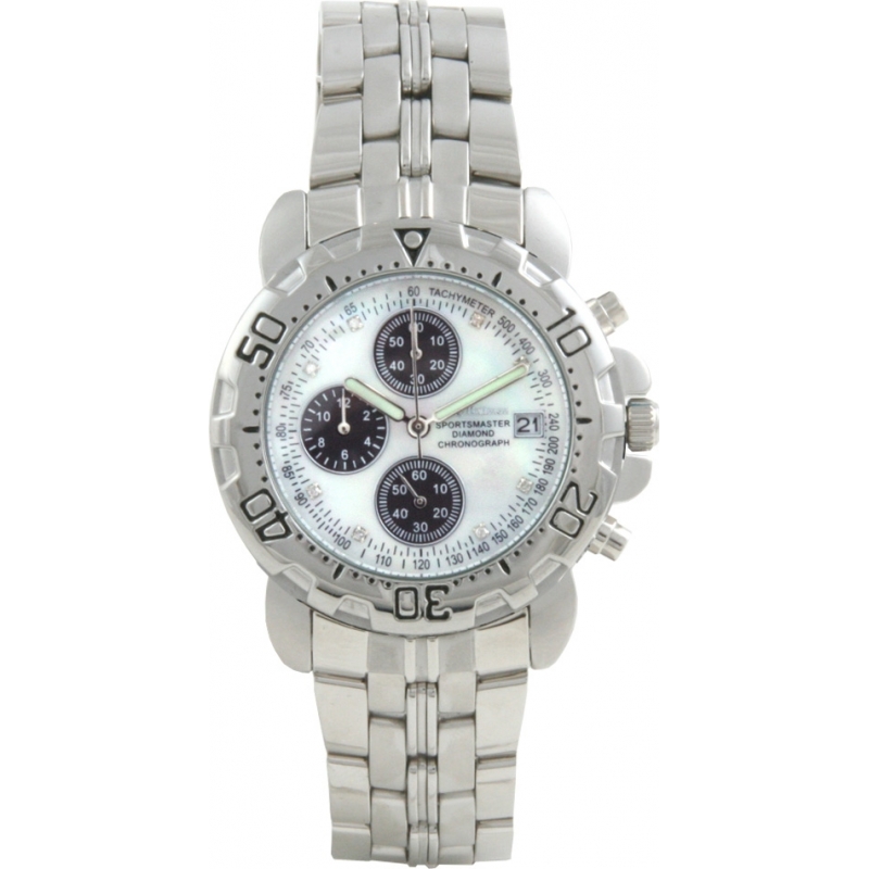Krug Baumen Mens Sportsmaster Diamond White Watch