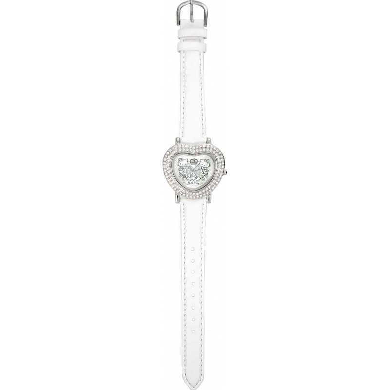 Hello Kitty Ladies Diamante Heart White Watch