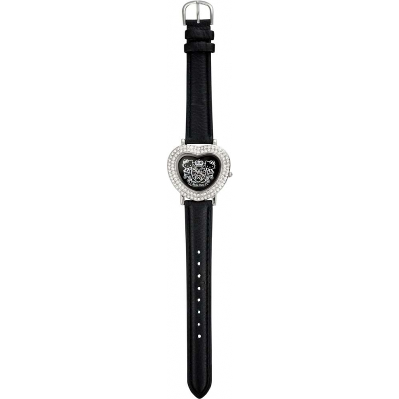 Hello Kitty Ladies Diamante Heart Stones Black Watch