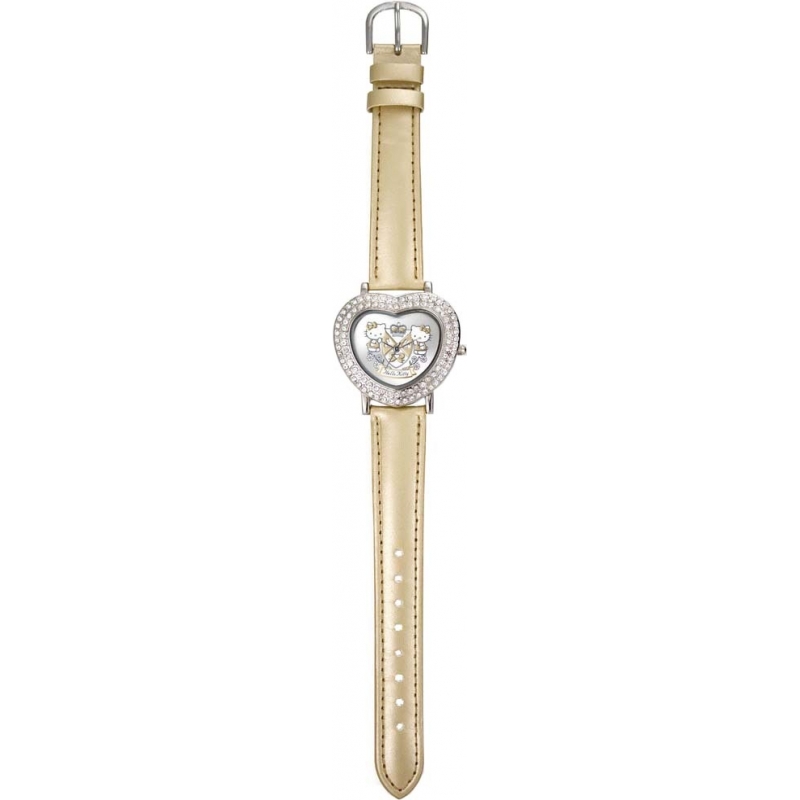 Hello Kitty Ladies Diamante Heart Gold Watch