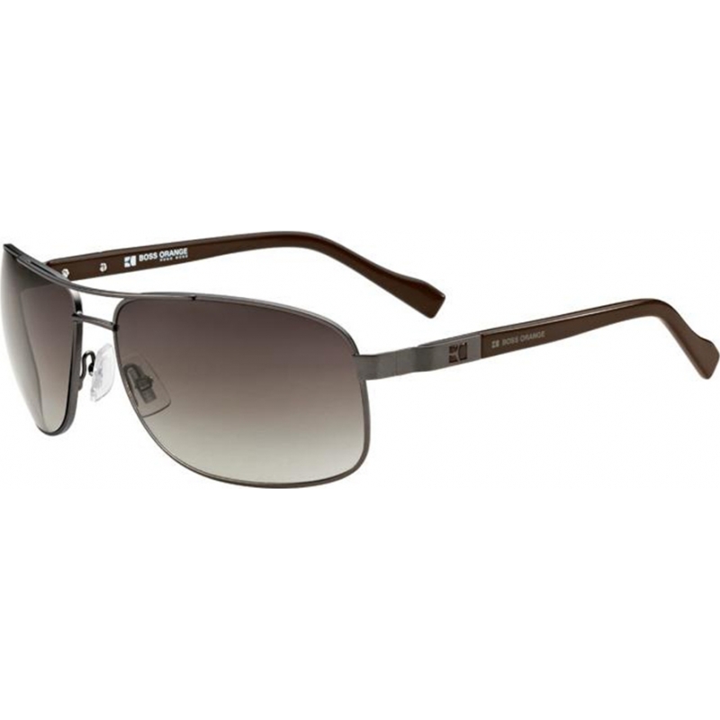 BOSS Orange Mens BO 0107-S 9T6 HA Gunmetal Brown Sunglasses