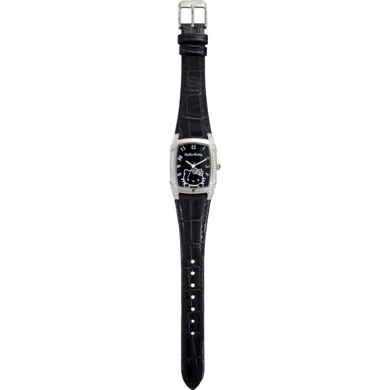 Hello Kitty Ladies Kitty Steps Out Black Stones Watch