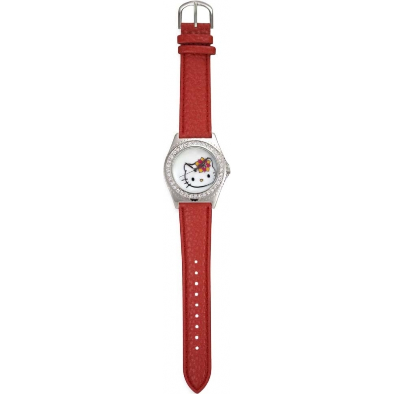 Hello Kitty Ladies Coture Kitty White Stone Set Red Watch