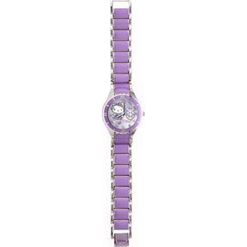 Hello Kitty Ladies College Kitty Silver Purple Watch