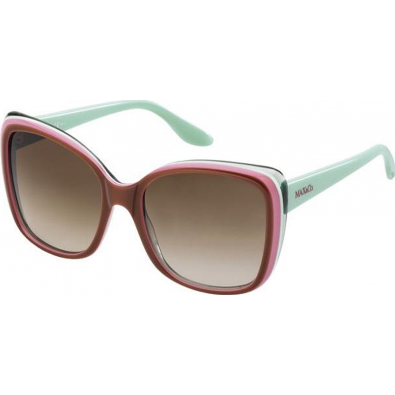 Max and Co Ladies 166-S 24V JD Brown Pink Green Sunglasses